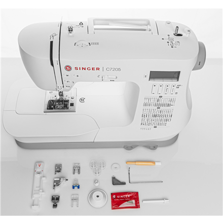 Singer | Sewing Machine | C7205 | Number of stitches 200 | Number of buttonholes 8 | White