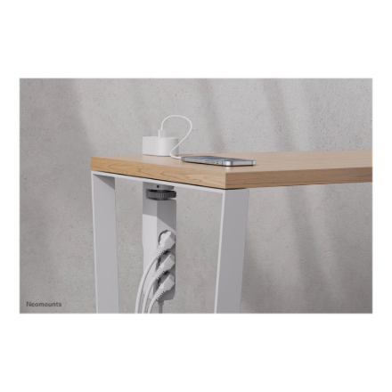 Neomounts | Desk socket with clamp and USB-C and USB-A ports - Quick charge | DS22-840WH6 | White
