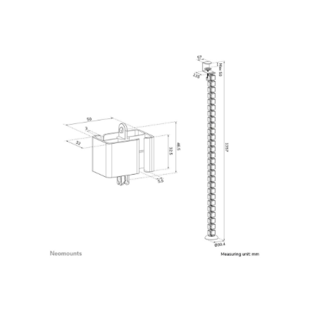 Neomounts Cable spine - clamp-on design - universal | ADS06-131BL
