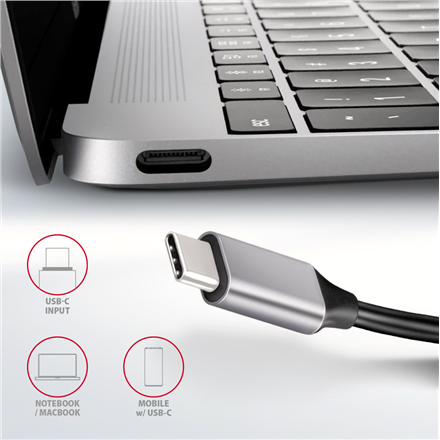 AXAGON SuperSpeed USB-C COMBO 5in1 hub | HMC-HCR3A