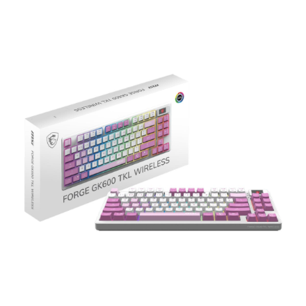 MSI FORGE GK600 TKL WIRELESS VIOLET | Gaming keyboard | Wireless | US | Mechanical Linear
