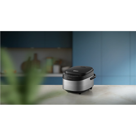 Philips Mini rice cooker | HD3093/80 3000 series | 600 W | 0.85 L | Number of programs 8 | Black/Stainless Steel
