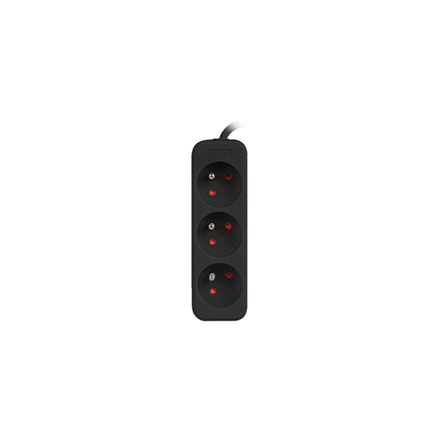 Lanberg Cable Power Strip, 3X French Outlets Quality-Grade Copper, 3 m | PS0-03E-0300-BK