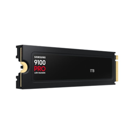Samsung 9100 PRO With Heatsink | 1000 GB | SSD form factor M.2 2280 | Solid-state drive interface PCIe 5.0 NVMe | Read speed 14800 MB/s | Write speed 13400 MB/s