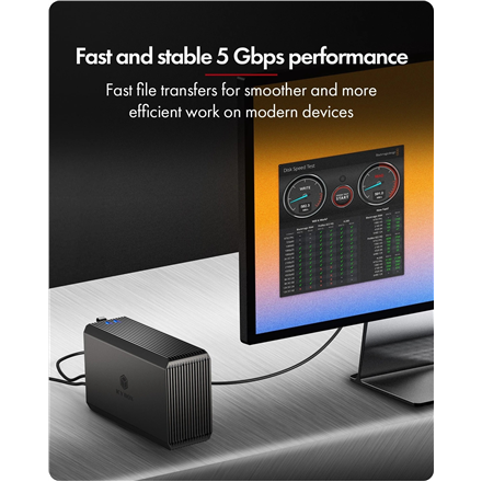 Raidsonic | RAID-System Dual bay, HDD/SSD USB 3.2 (Gen 2) with fan | IB-RD3720-CU3