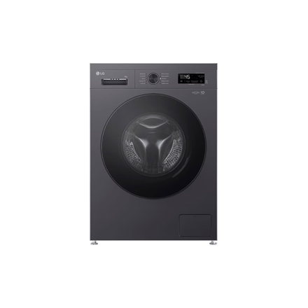 LG Washing machine | F4X1009NMB | Energy efficiency class A | Front loading | Washing capacity 9 kg | 1400 RPM | Depth 55 cm | Width 60 cm | Display | LED | Steam function | Direct drive | Wi-Fi | Graphite Black