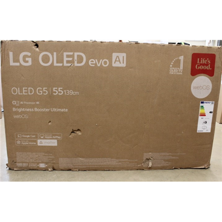 SALE OUT. LG OLED55G51LW 55" (140 cm) Premium OLED TV | SALE OUT. LG OLED55G51LW | 55 | Smart TV | webOS 25 | UHD | DAMAGED PACKAGING