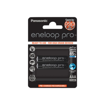 Panasonic | Rechargeable Batteries | ENELOOP Pro BK-4HCDE/2BE | AAA | 930 mAh | 2 pc(s)