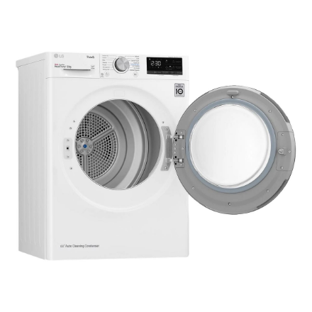 LG | Dryer Machine | RH80V3AV6N | Energy efficiency class D | Front loading | 8 kg | LED | Depth 69 cm | Wi-Fi | White
