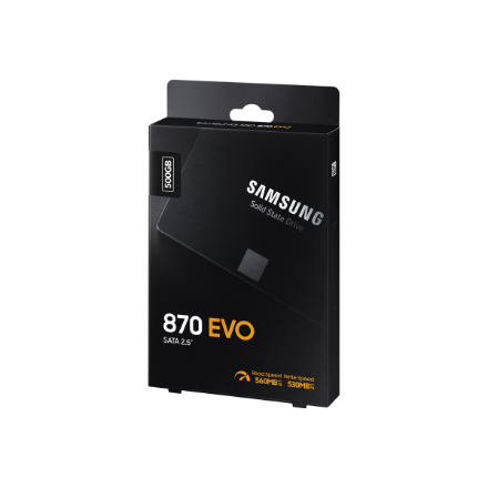 Samsung | SSD | 870 EVO | 500 GB | SSD form factor 2.5" | Solid-state drive interface SATA III | Read speed 560 MB/s | Write speed 530 MB/s