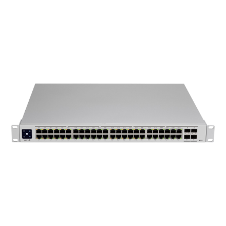 Ubiquiti | UniFi Switch | USW-PRO-48-POE | Managed L3 | Rackmountable | Gigabit Ethernet (copper) ports quantity 48 | SFP+ ports quantity 4 | Power supply type Internal