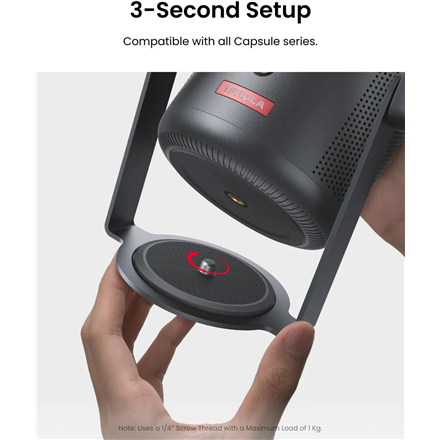Anker Nebula | Capsule Gimbal Stand | Adjustable Viewing Angle | Maximum weight (capacity) 1 kg | Black