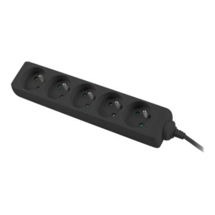 Lanberg Cable Power Strip, 5X French Outlets Quality-Grade Copper, 3 m | PS0-05E-0300-BK