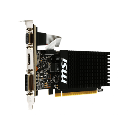 MSI | GT 710 2GD3H LP | NVIDIA | 2 GB | GeForce GT 710 | DDR3 | DVI-D ports quantity 1 | HDMI ports quantity 1 | PCI Express 2.0 x16 (uses x8) | Memory clock speed 1600 MHz | Processor frequency 954 MHz | VGA (D-Sub) ports quantity 1