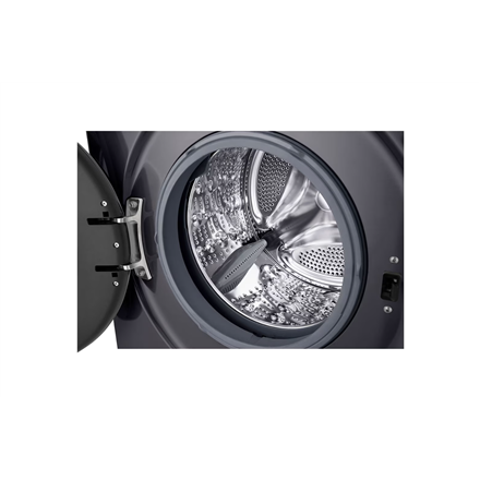 LG Washing machine | F4X1009NMB | Energy efficiency class A | Front loading | Washing capacity 9 kg | 1400 RPM | Depth 55 cm | Width 60 cm | Display | LED | Steam function | Direct drive | Wi-Fi | Graphite Black