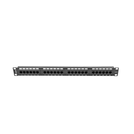 Lanberg | Patch Panel 24 port 1U 19" CAT.6 UTP | PPU6-1024-B | Black