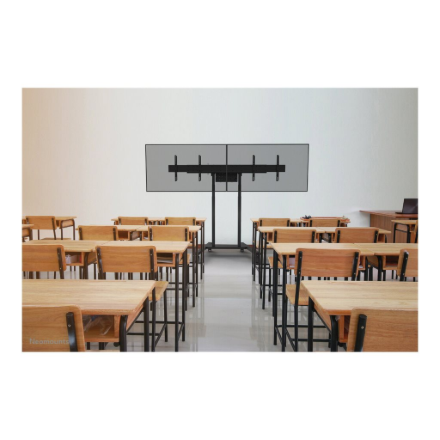 Neomounts Floor stand | ADM-875BL2 Dual screen adapter | Adjustable Height | 42-65 " | Maximum weight (capacity) 40 kg | Black