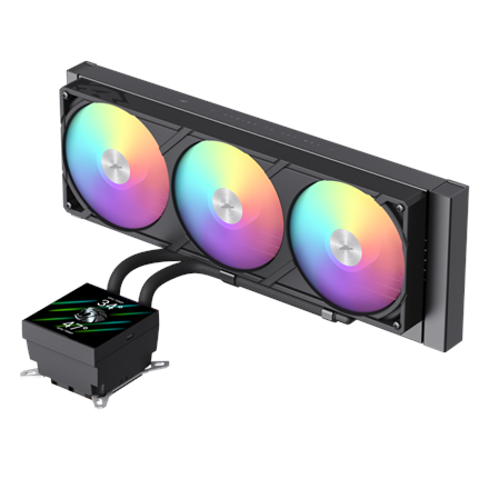 Gamemax CPU Liquid Cooler | GLACIER 360 LCD BK | Black