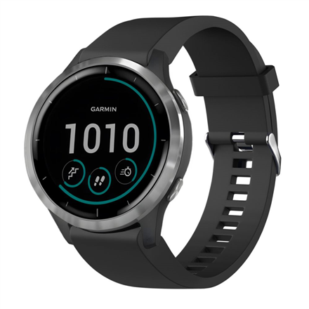 Fixed | Silicone Strap for Garmin QuickFit 20mm | Black