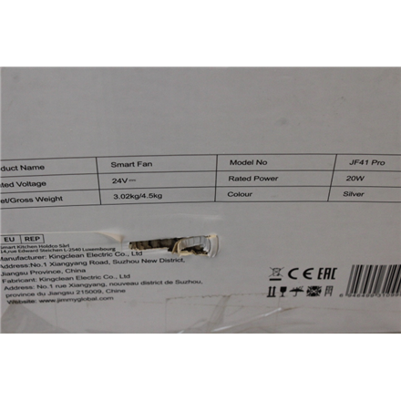 SALE OUT. Jimmy | JF41 Pro | Stand Fan | DAMAGED PACKAGING | Diameter 25 cm | Number of speeds 1 | Oscillation | 20 W | Remote control