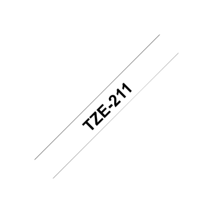 Brother | TZe-211 Laminated Tape | Black on White | TZe | 8 m | 6 cm