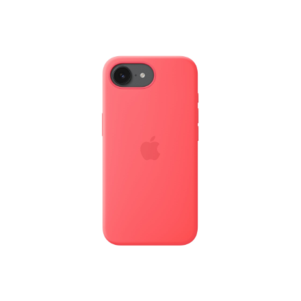 Apple iPhone 17e Silicone Case with MagSafe – Bright Guava | Apple