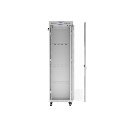 Lanberg | Rack cabinet 19" free-standing 42U/600x800 (flat pack) with glass door, LCD | FF01-6842-12SL | Grey