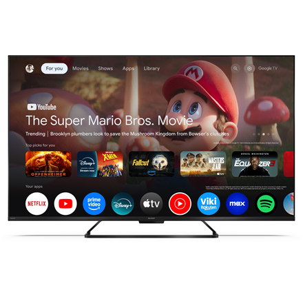 Sharp | 50HR7265E | 50 | Smart TV | Google TV | Black