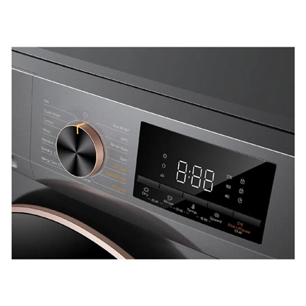 TCL Washing machine with dryer | CP1012SA0 | Energy efficiency class A/E | Front loading | Washing capacity 10 kg | 1200 RPM | Depth 63 cm | Width 60 cm | Display | LED | Drying system | Drying capacity 6 kg | Steam function