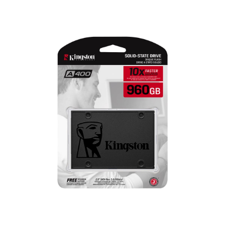 Kingston | SSD | A400 | 960 GB | SSD form factor 2.5" | Solid-state drive interface SATA Rev 3.0 | Read speed 500 MB/s | Write speed 450 MB/s