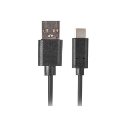 Lanberg | USB Type-C to USB Type-A 2.0 Cable Black QC 3.0, 1 m | CA-USBO-20CU-0010-BK | USB Type-C to USB Type-A
