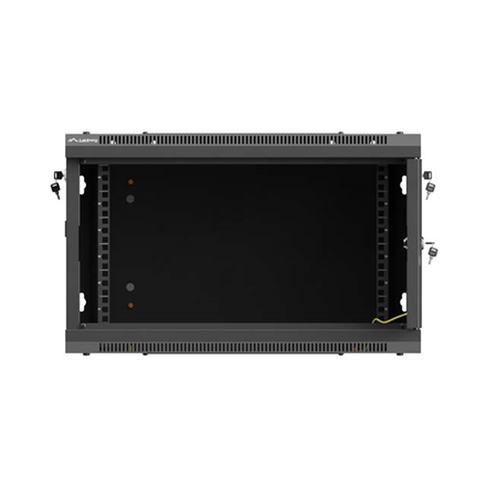 Lanberg Wall mounted installation cabinet 19" 6U 600X600 | WF01-6606-23B | Black