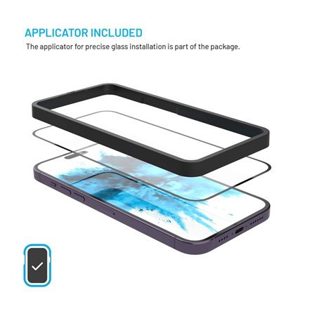 Fixed Screen protector | Apple | iPhone 17 | Tempered glass | Black | Full Cover 2.5D