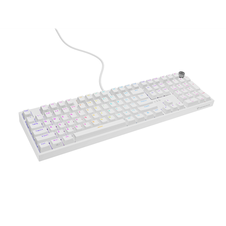 Genesis Thor 404 | Mechanical Gaming Keyboard | Wired | US | Outemu Peach Silent | White