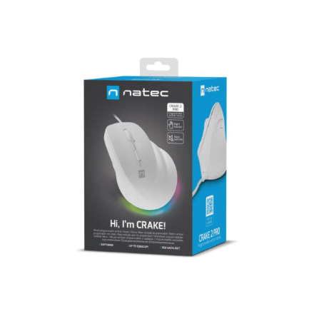 Genesis | Mouse | Natec Crake 2 Pro | Wired | White