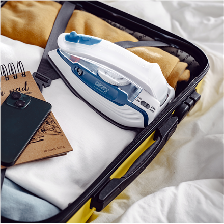Camry CR 5040 | Steam travel iron | 1600 W | Water tank capacity 80 ml | Continuous steam 10 g/min | Steam boost performance 50 g/min | Blue/White
