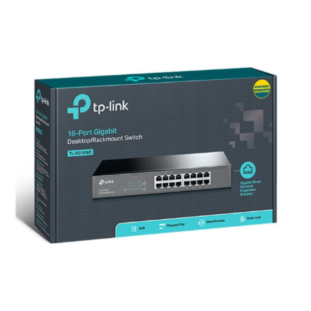 TP-LINK | 16-Port Gigabit Switch | TL-SG1016D | Unmanaged | Desktop/Rackmountable