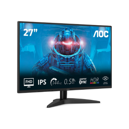 AOC | 27B36X | 27 " | IPS | FHD | 16:9 | 144 Hz | 4 ms | 1920 x 1080 pixels | 300 cd/m² | HDMI ports quantity 1 | Black