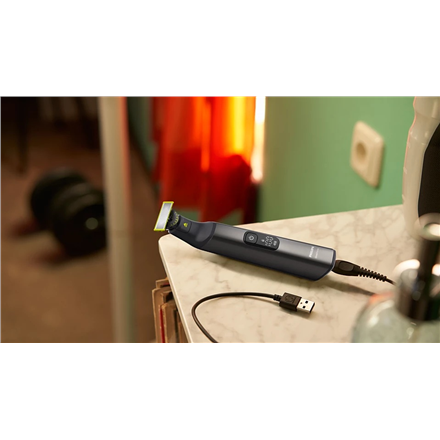 Philips | Hair Trimmer for Face and Body | QP6552/15 OneBlade Pro 360 | Cordless | Wet & Dry | Number of length steps 20 | Chrome