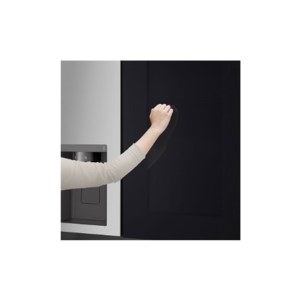 LG Refrigerator | GSGV81PYLL | Energy efficiency class E | Free standing | Side by side | Height 179 cm | Fridge net capacity 416 L | Freezer net capacity 219 L | Display | 36 dB | Silver