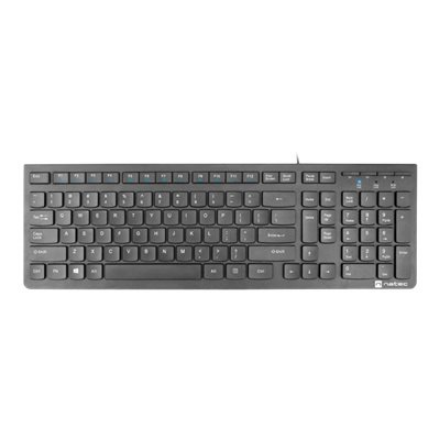 Natec | Keyboard | Discus 2 Slim | Standard | Wired | US | Black