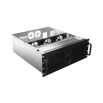 Lanberg Rackmount server chassis ATX 520/12 19"/4U | SC01-5204-12B