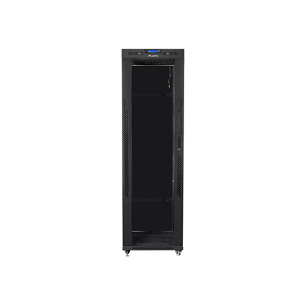 Lanberg | Rack cabinet 19" free-standing 42U/600x800 (flat pack) with glass door, LCD | FF01-6842-12BL | Black