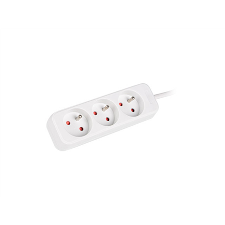 Lanberg Cable Power Strip, 3X French Outlets Quality-Grade Copper, 1.5 m | PS0-03E-0150-W
