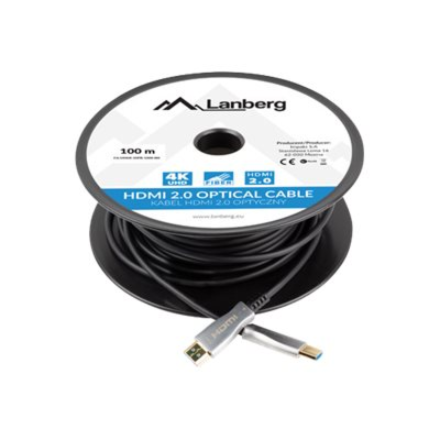 Lanberg CA-HDMI-20FB-1000-BK | HDMI to HDMI | 100 m
