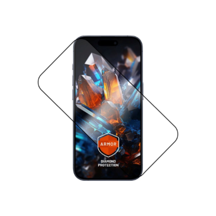 Fixed Screen protector | Apple | iPhone 17 Pro | Tempered glass | Black | Armor with Anti-dust applicator and AR layer