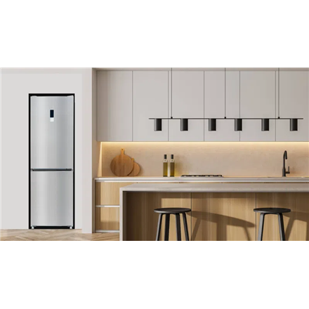 TCL Refrigerator | RP456BLE0 | Energy efficiency class E | Free standing | Combi | Height 201 cm | No Frost system | Fridge net capacity 314 L | Freezer net capacity 142 L | Display | 39 dB | Silver