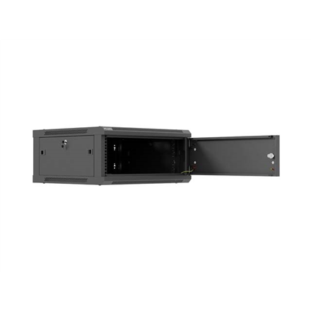 Lanberg Wall mounted installation cabinet 19" 4U 600X600 | WF01-6604-00B | Black