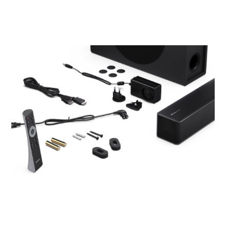 Sharp 2.1 Dolby Atmos/DTS Virtual:X Soundbar with Slim Wireless Subwoofer | HT-SBW310 | 330 W | Bluetooth | Black | Wireless connection