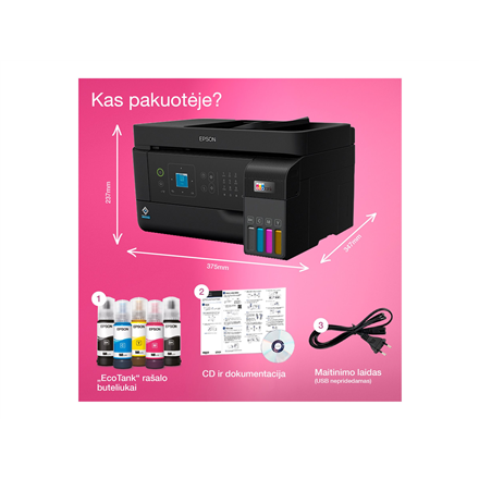 Epson | Multifunctional printer | EcoTank L5590 | Inkjet | Colour | Inkjet Multifunctional Printer | A4 | Wi-Fi | Black